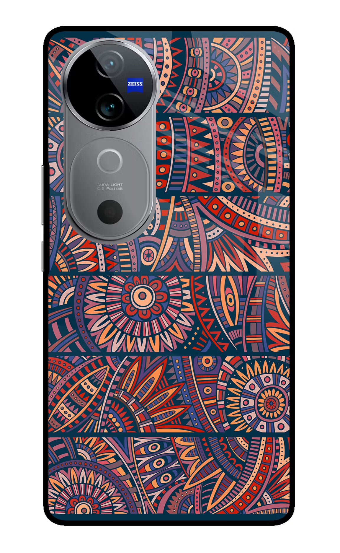 African Culture Design Vivo V40 5G Glass Case Back Cover by Casekaro