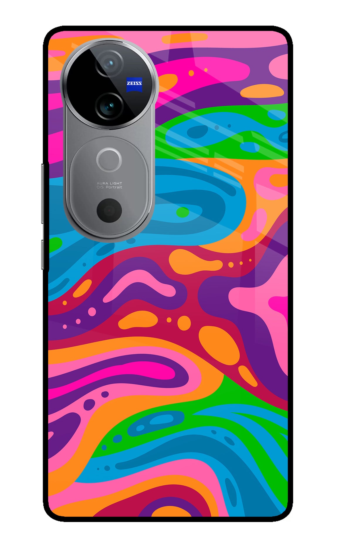 Trippy Pattern Vivo V40 5G Glass Case