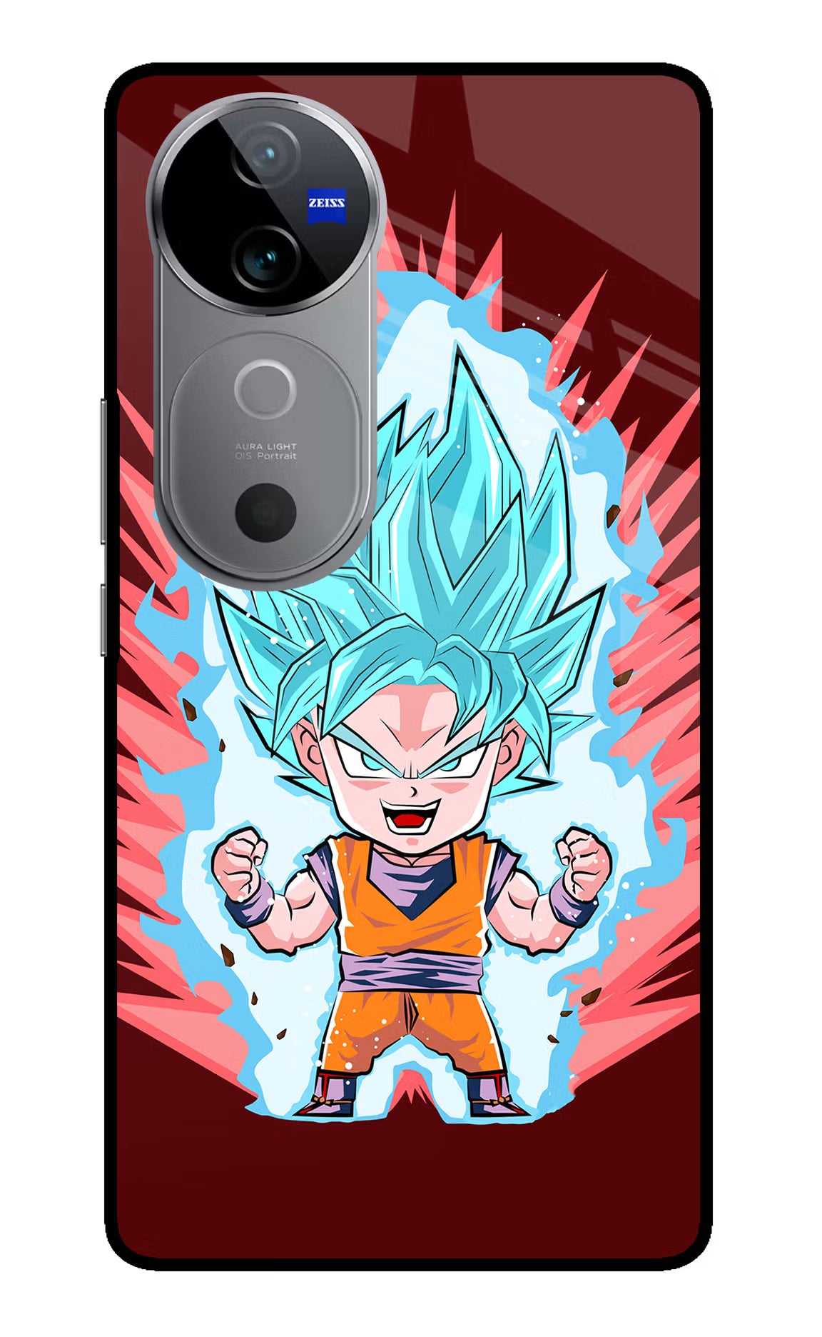 Goku Little Vivo V40 5G Glass Case Back Cover by Casekaro