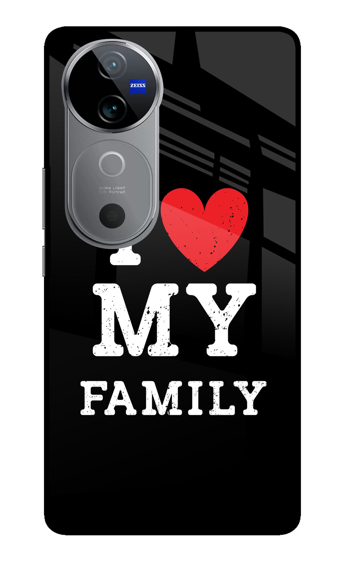 I Love My Family Vivo V40 5G Glass Case