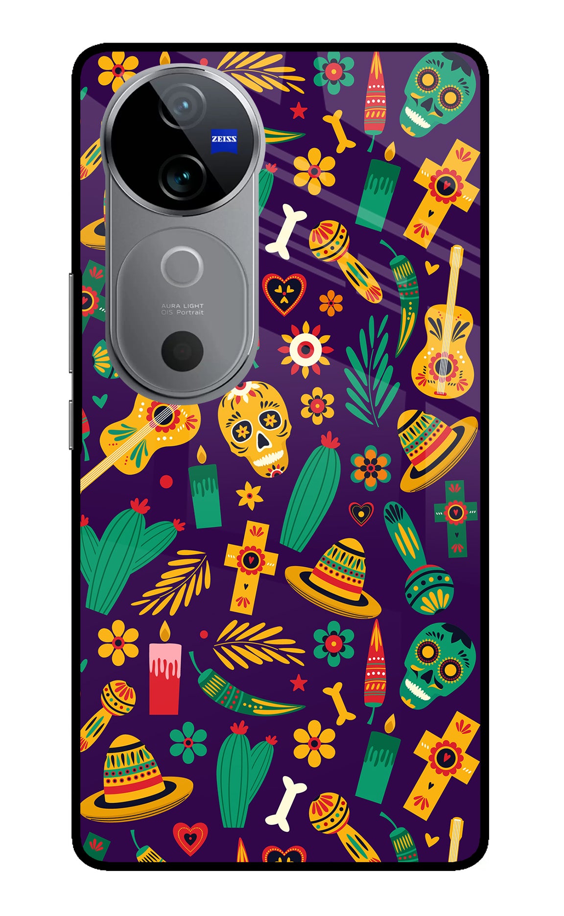 Mexican Artwork Vivo V40 5G Glass Case