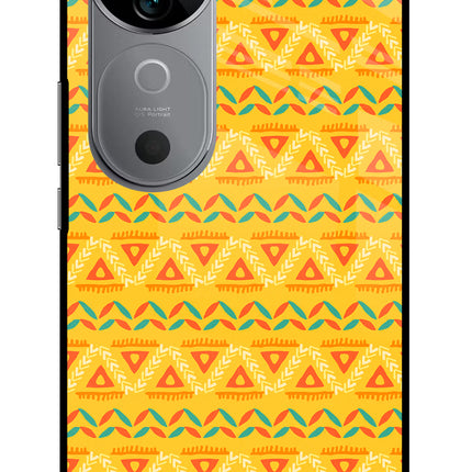 Tribal Pattern Vivo V40 5G Glass Case