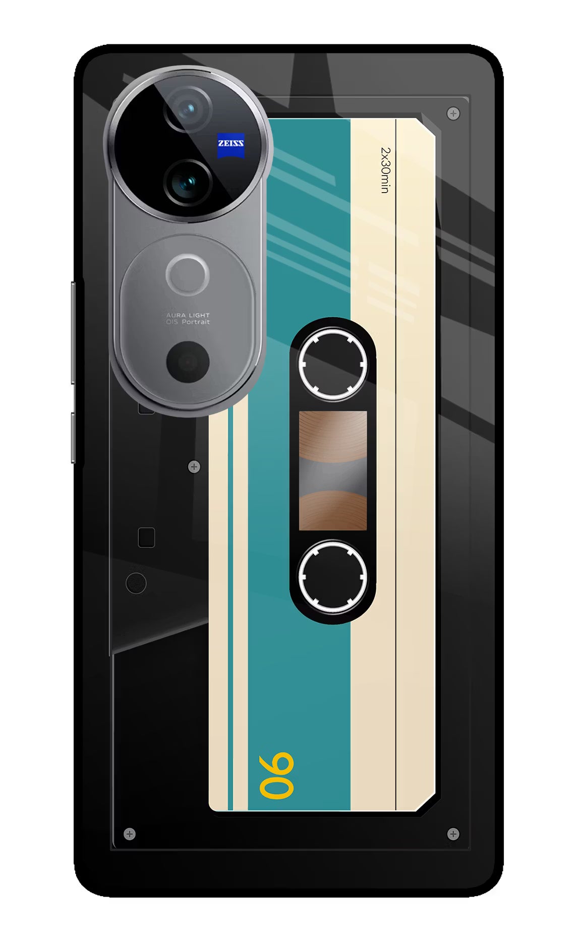 Cassette Vivo V40 5G Glass Case Back Cover by Casekaro