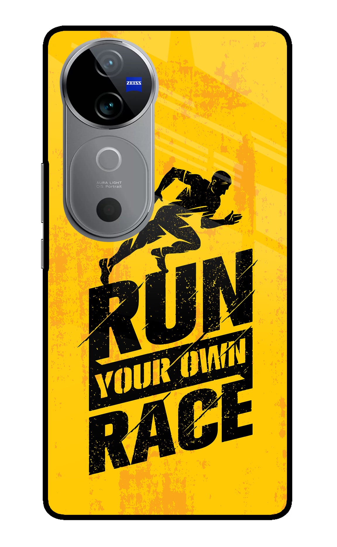 Run Your Own Race Vivo V40 5G Glass Case