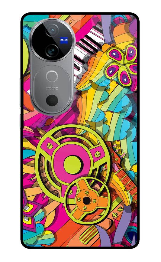 Music Doodle Vivo V40 5G Glass Case