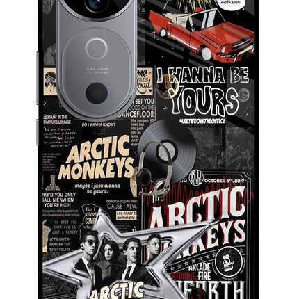 Arctic Monkeys Vivo V40 5G Glass Case Back Cover by Casekaro