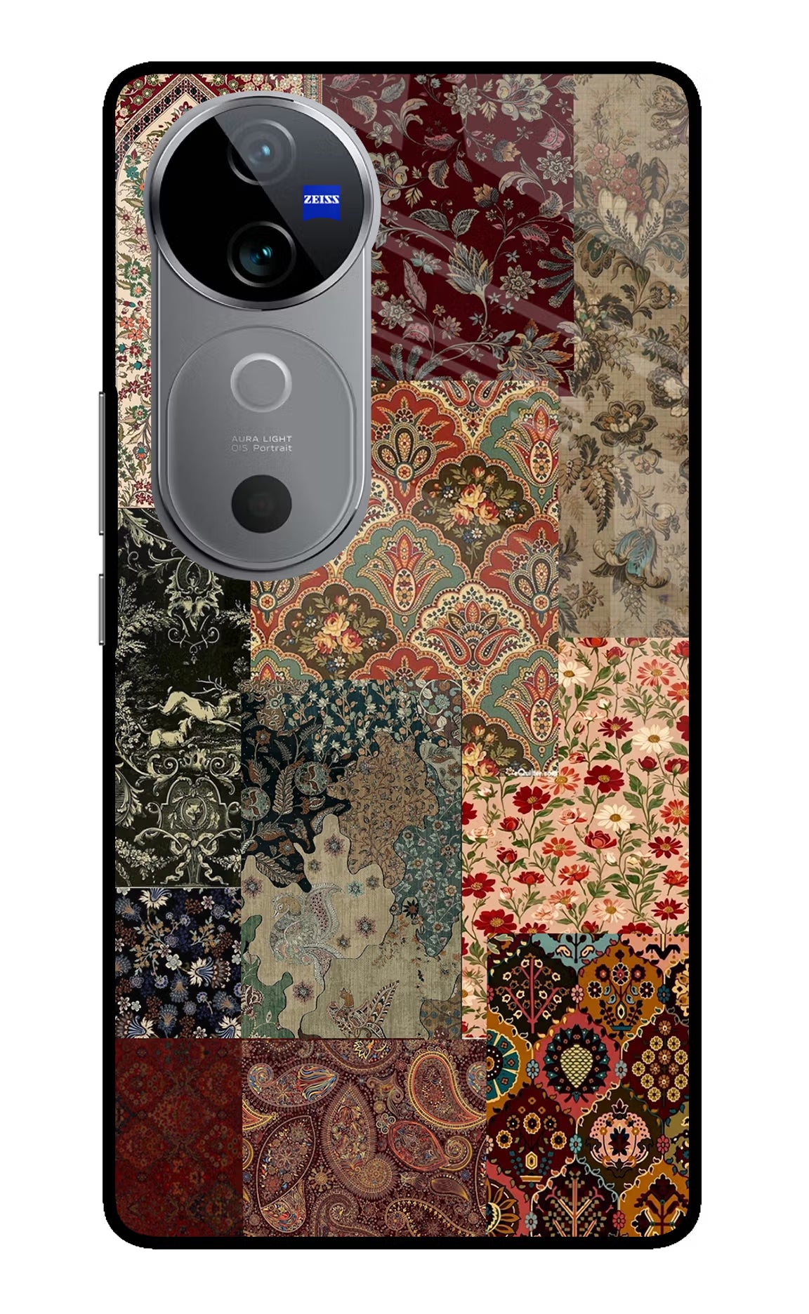 Desi Print Vivo V40 5G Glass Case Back Cover by Casekaro