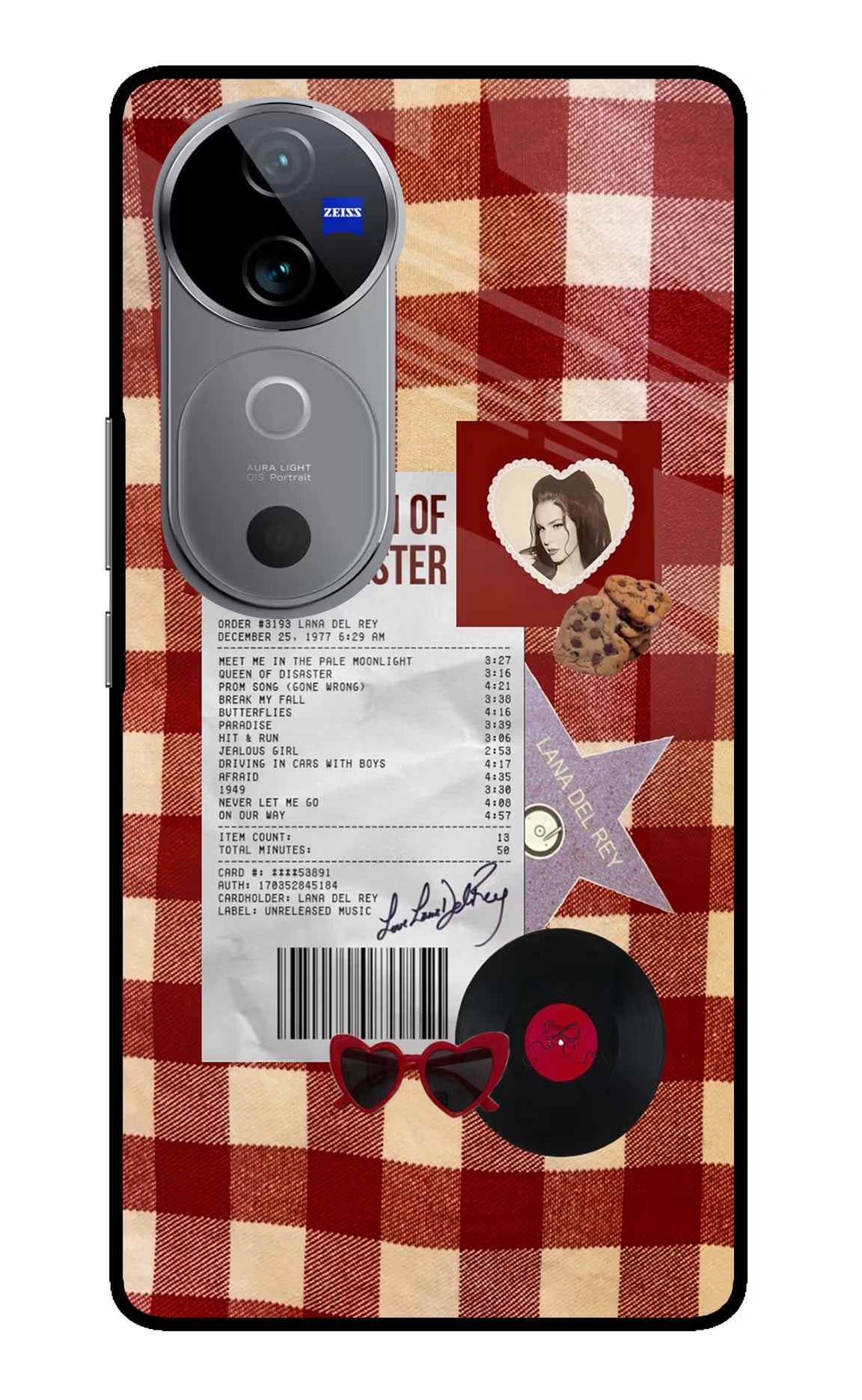 Queen of Disaster Vivo V40 5G Glass Case Back Cover by Casekaro