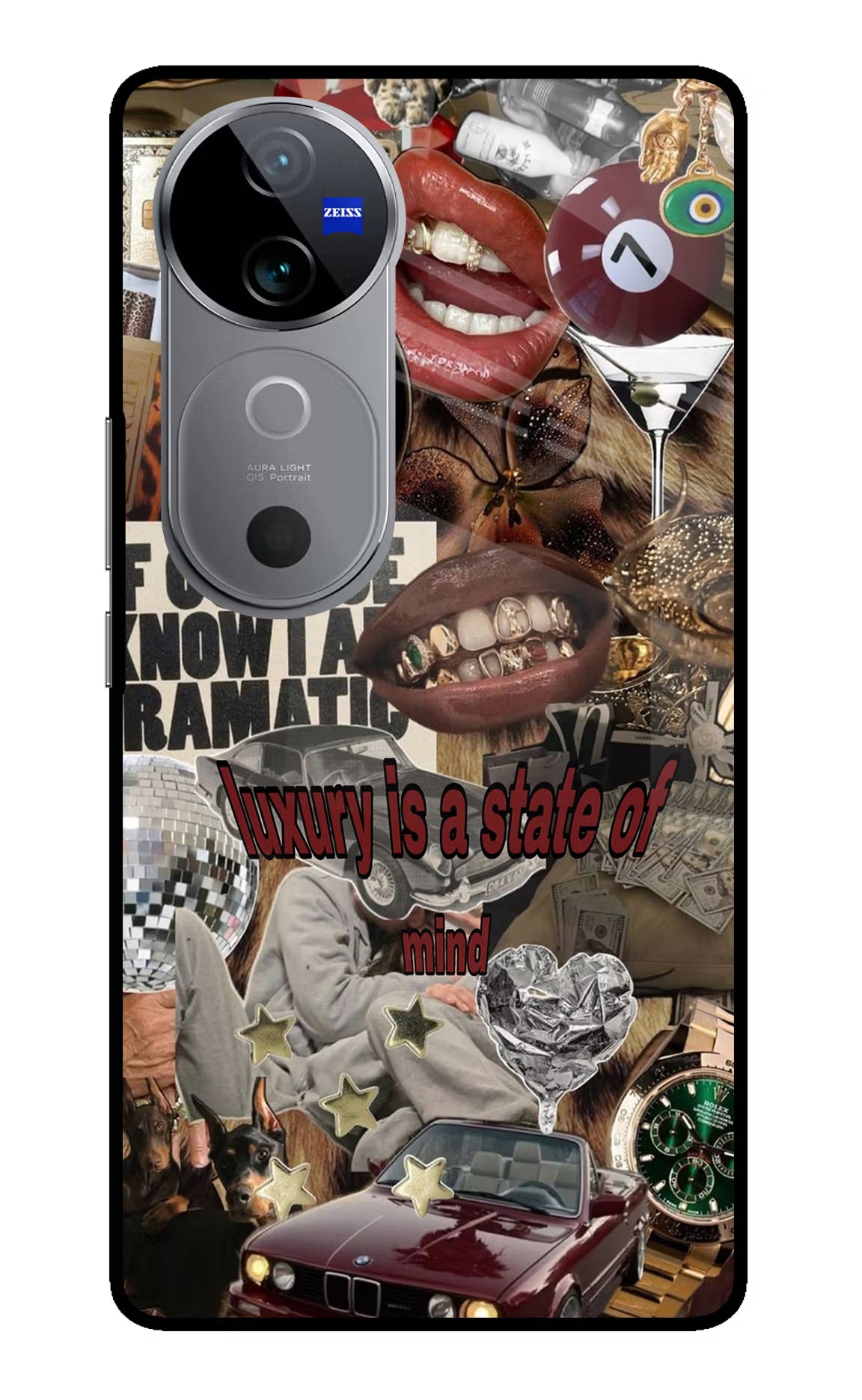 Luxury Vivo V40 5G Glass Case Back Cover by Casekaro