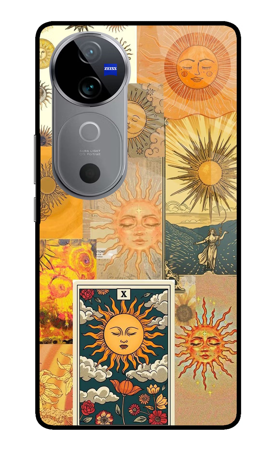 Sun Vivo V40 5G Glass Case Back Cover by Casekaro