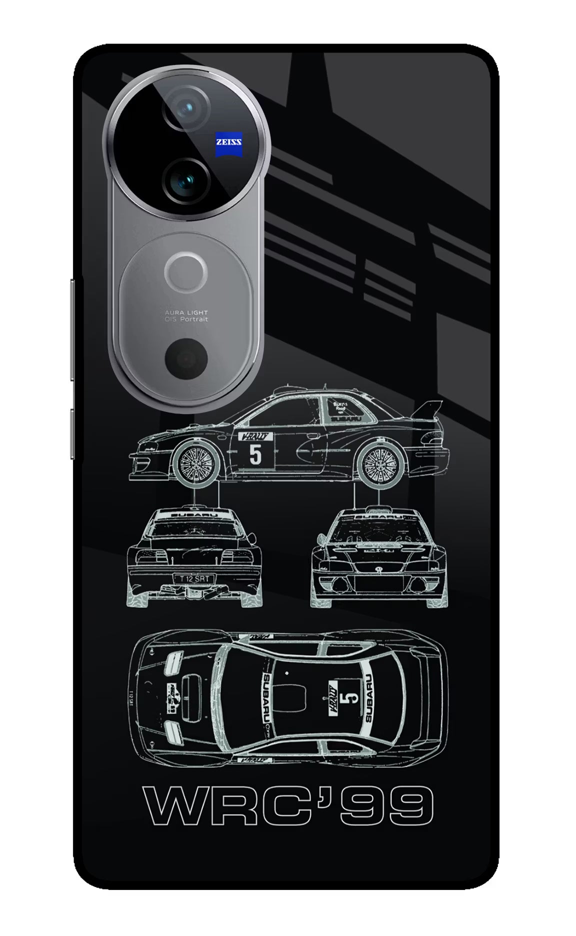 WRC'99 Vivo V40 5G Glass Case Back Cover by Casekaro