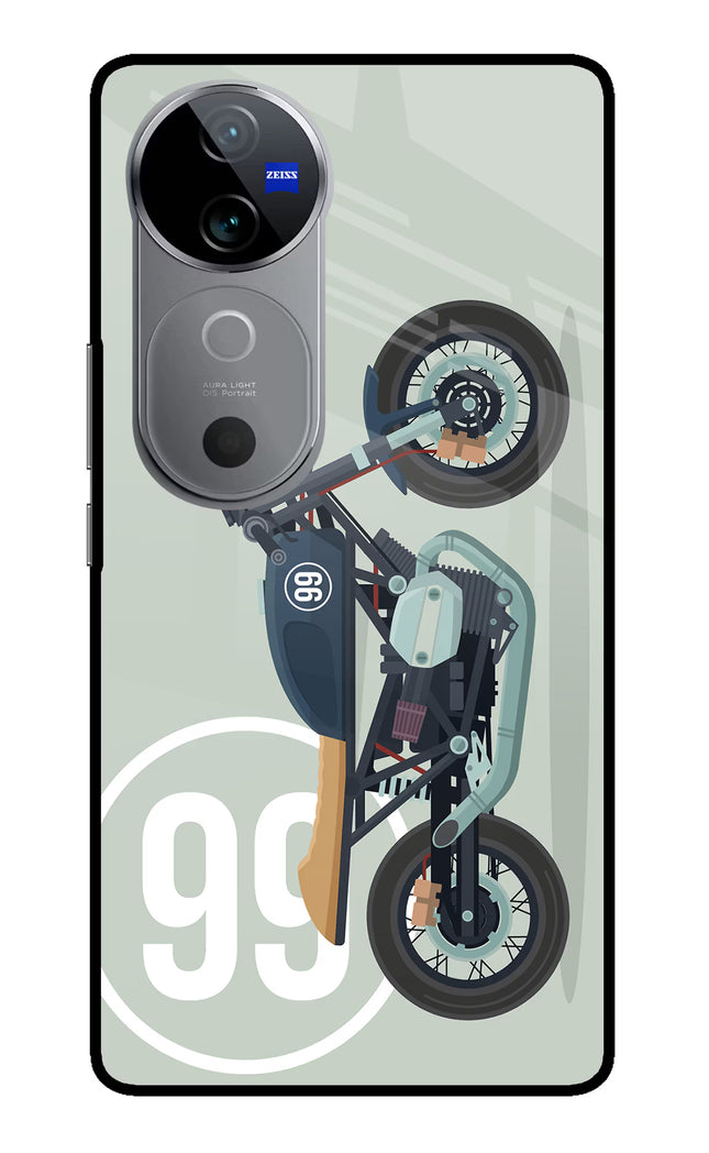 Classic Cafe Racer 99 Vivo V40 5G Glass Case