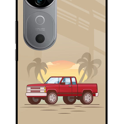Desert Classic Drive Vivo V40 5G Glass Case Back Cover by Casekaro