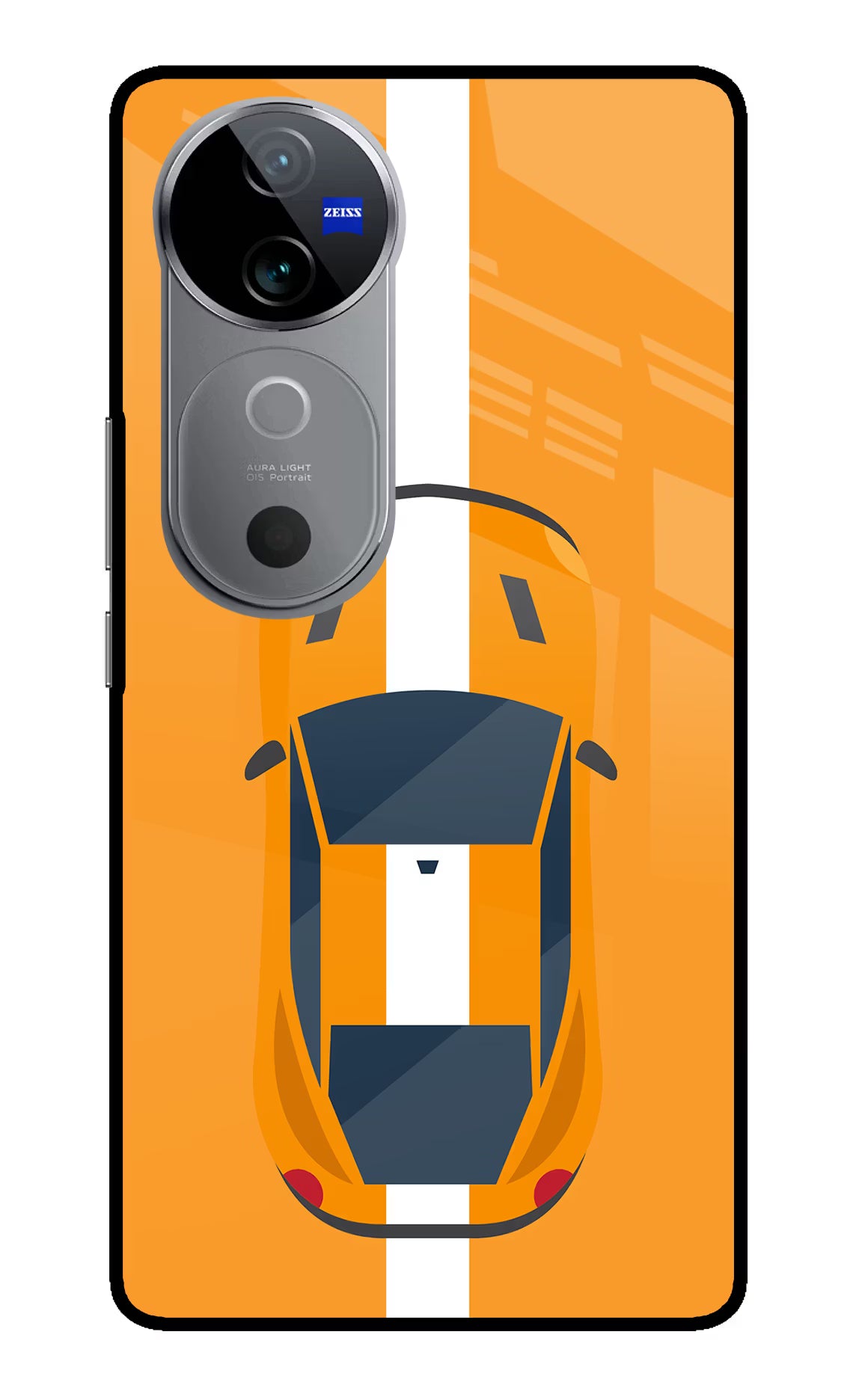 Highway Pursuit Vivo V40 5G Glass Case Back Cover by Casekaro