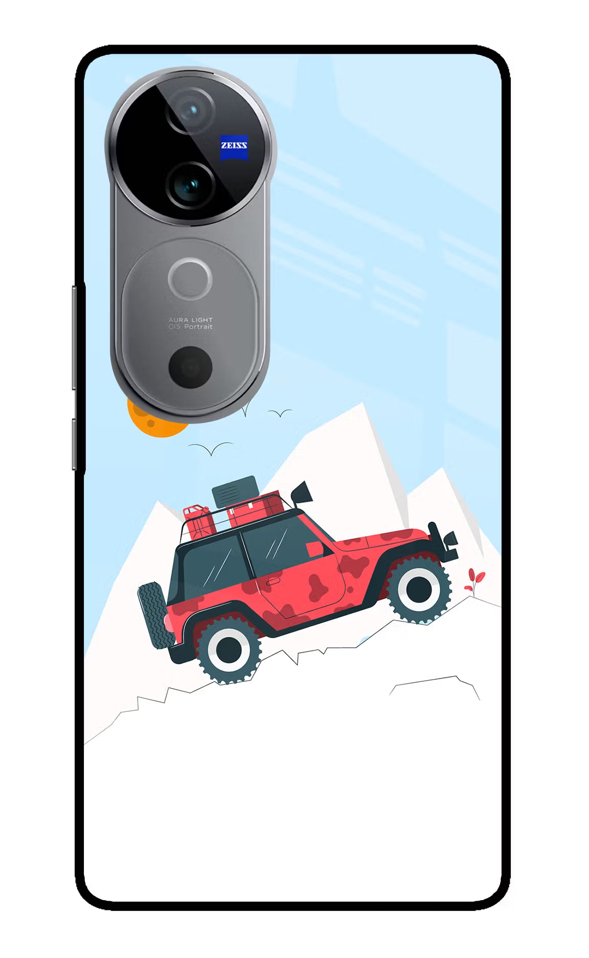 Mountain Trail Beast Vivo V40 5G Glass Case Back Cover by Casekaro