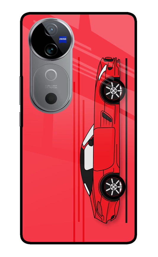 Red Velocity Vivo V40 5G Glass Case