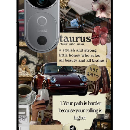Taurus Zodiac Vivo V40 5G Glass Case Back Cover by Casekaro
