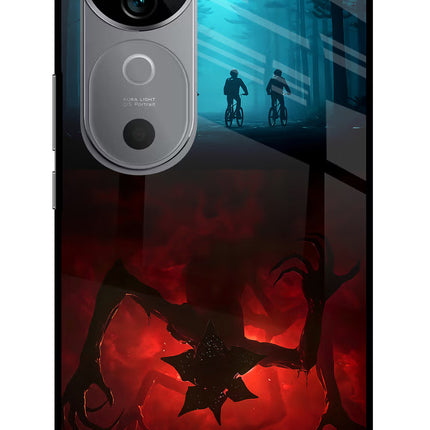 Ordinary Things Downside Up Vivo V40 5G Glass Case Back Cover by Casekaro