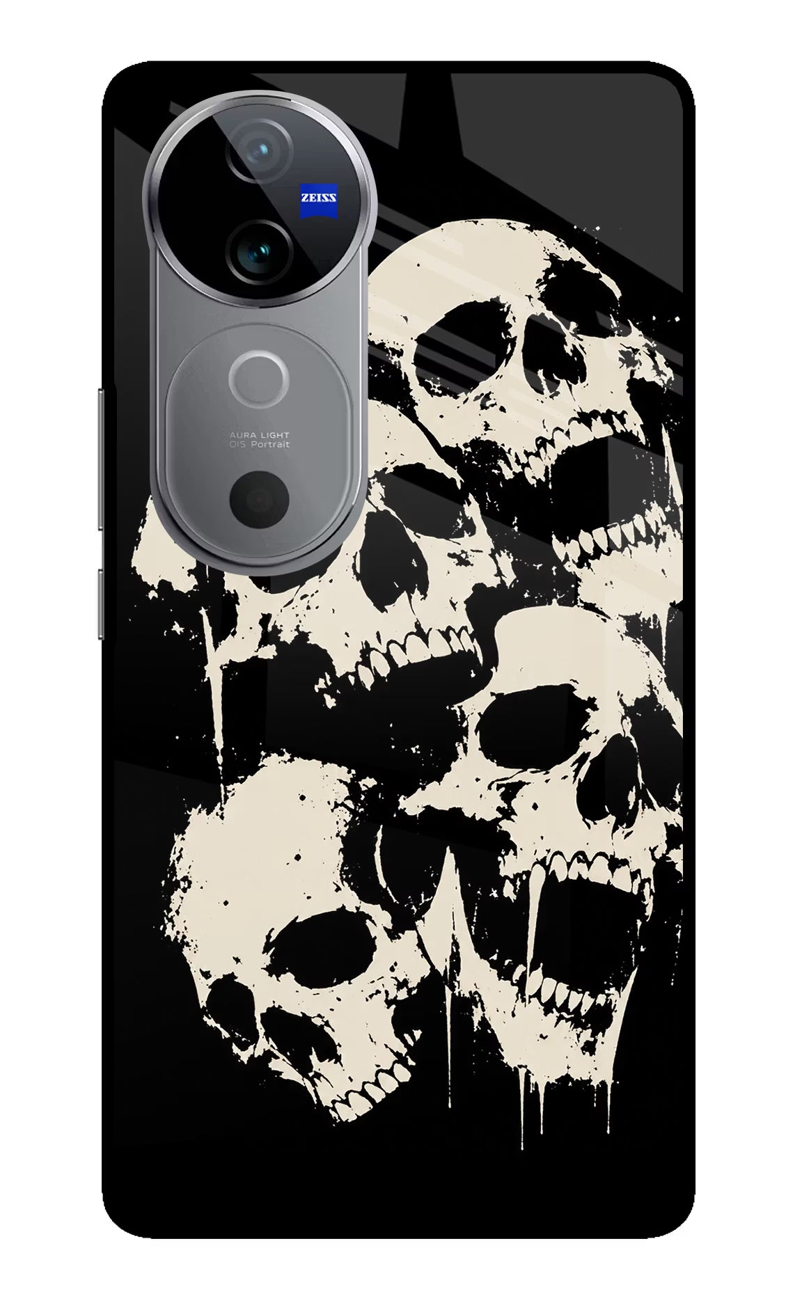 Dead Stack Vivo V40 5G Glass Case Back Cover by Casekaro
