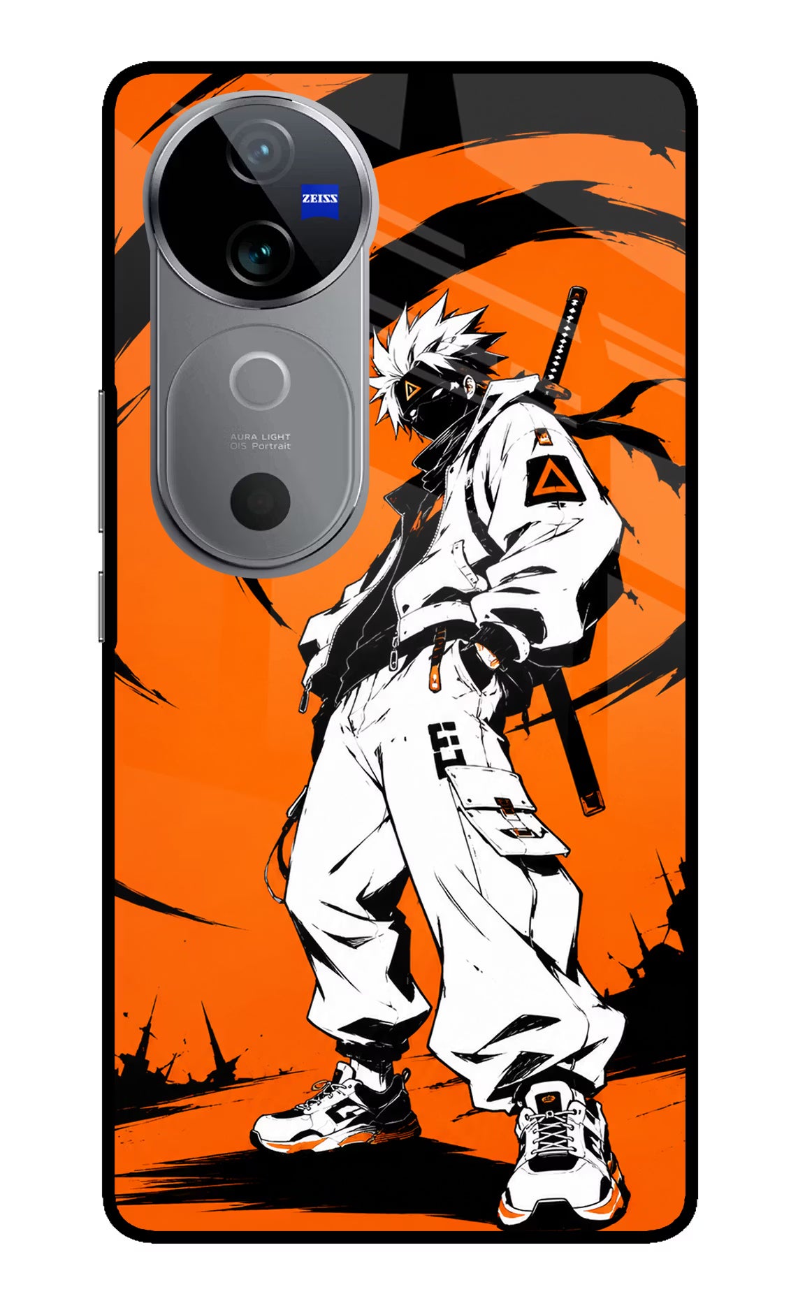 Street Samurai  Vivo V40 5G Glass Case