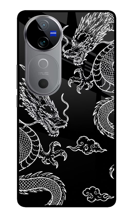 Twin Dragons Vivo V40 5G Glass Case