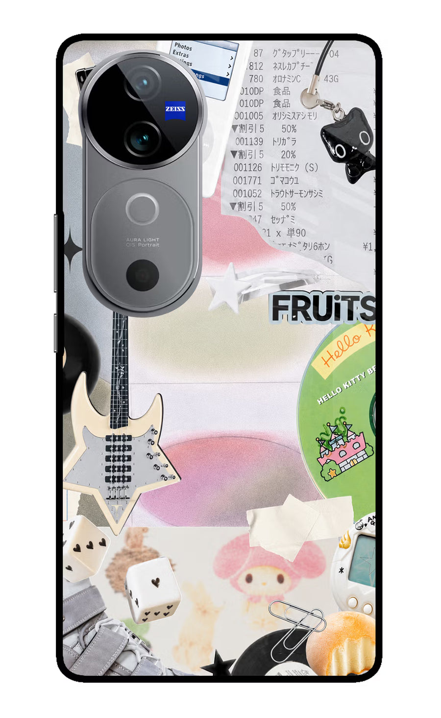Softcore case Vivo V40 5G Back Cover, Glass case
