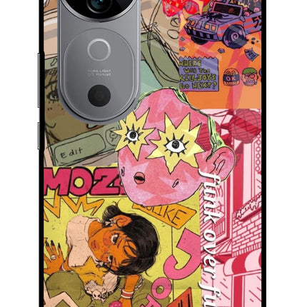 Funkover Vivo V40 5G Glass Case Back Cover by Casekaro