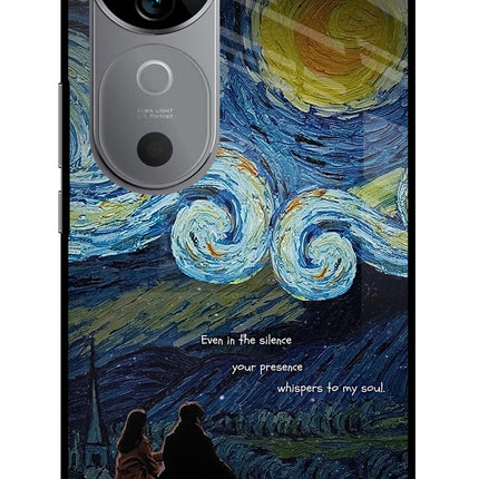 Softcore Vivo V40 5G Glass Case Back Cover by Casekaro