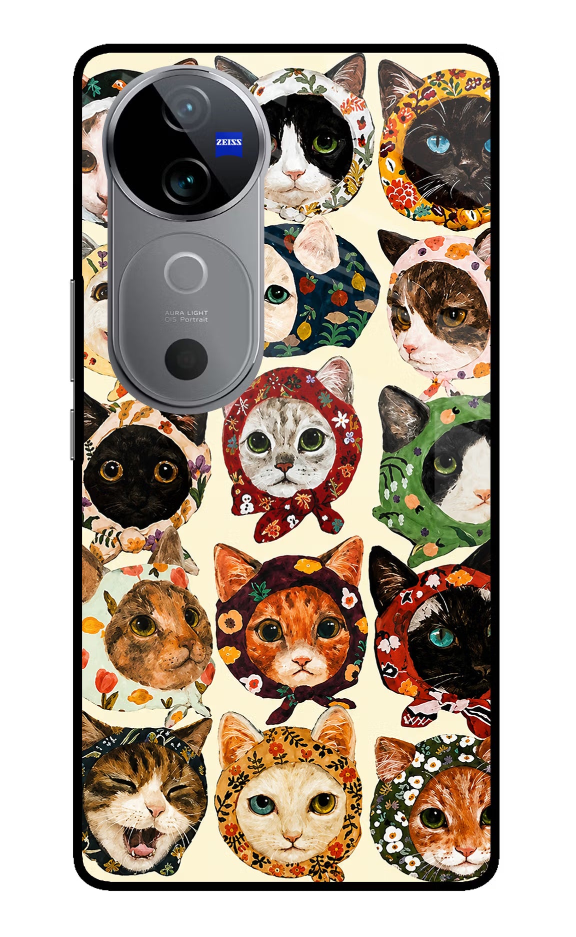 Cool Cat Vivo V40 5G Glass Case