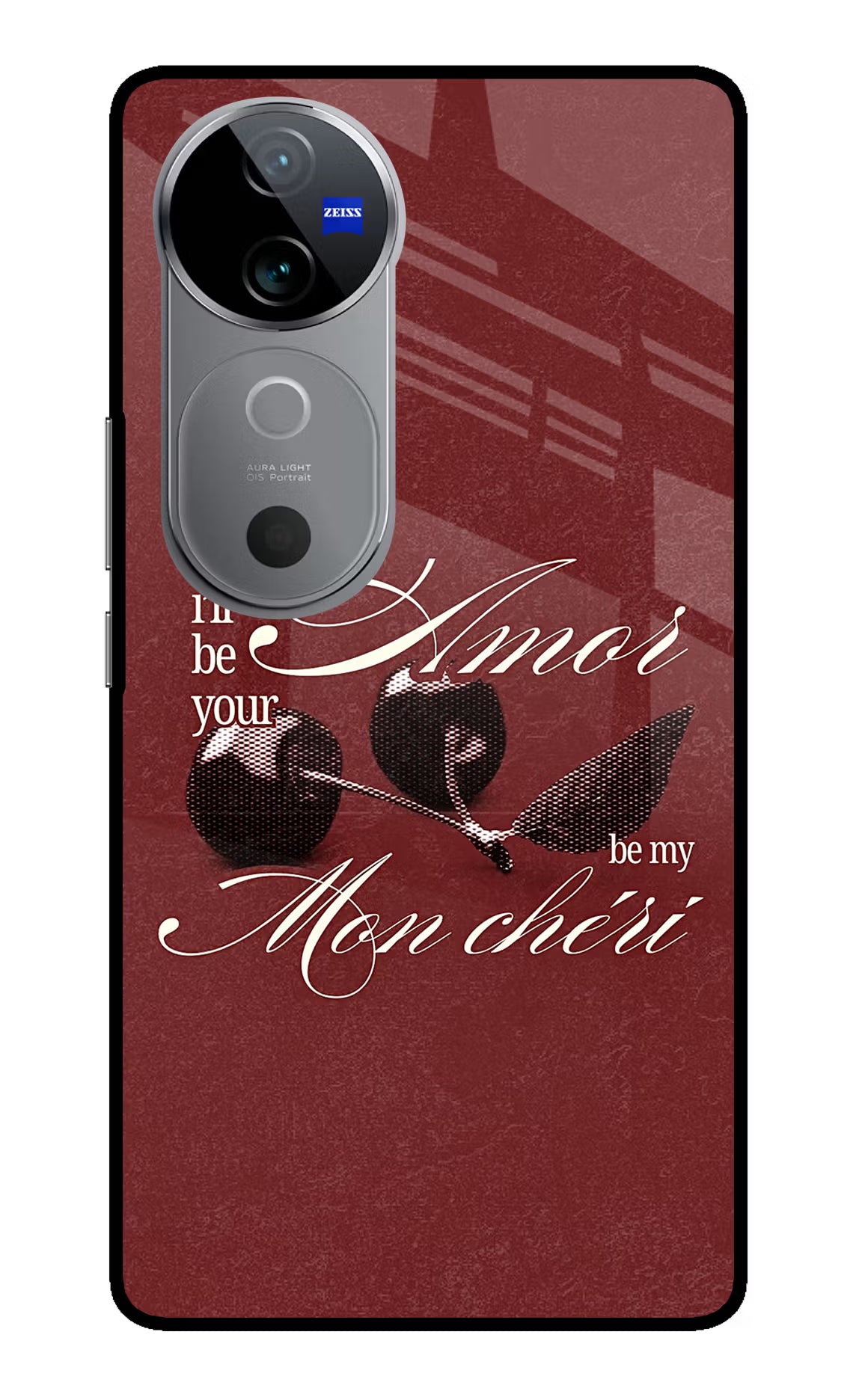 Velvet Cherry Vivo V40 5G Glass Case