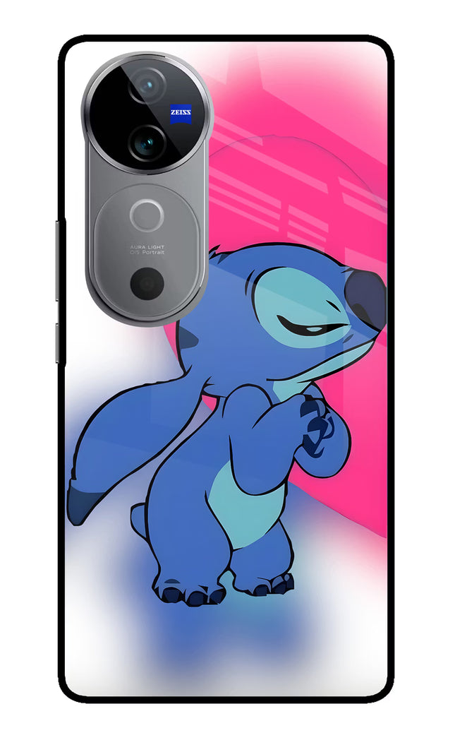 Stitch Hug Vivo V40 5G Glass Case
