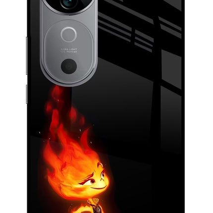 Ember Flame Vivo V40 5G Glass Case