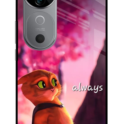 Always Cat Vivo V40 5G Glass Case