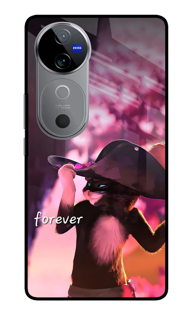 Forever Cat Vivo V40 5G Glass Case