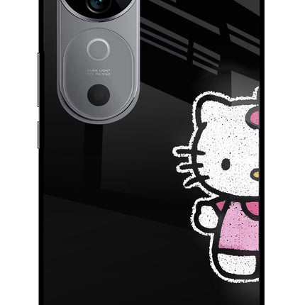 Kitty Charm Vivo V40 5G Glass Case