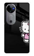 Kitty Charm Vivo V40 5G Glass Case