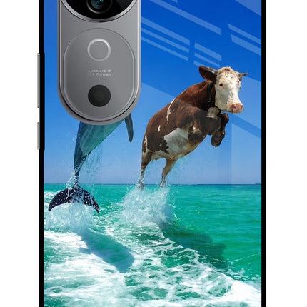 Dolphin vs Cow Vivo V40 5G Glass Case