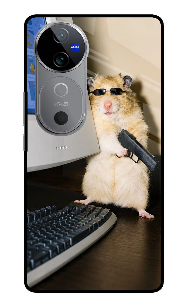 Hacker Hamster Vivo V40 5G Glass Case