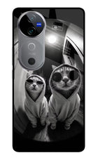 Hood Cats Vivo V40 5G Glass Case