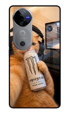 Gamer Cat Energy Vivo V40 5G Glass Case