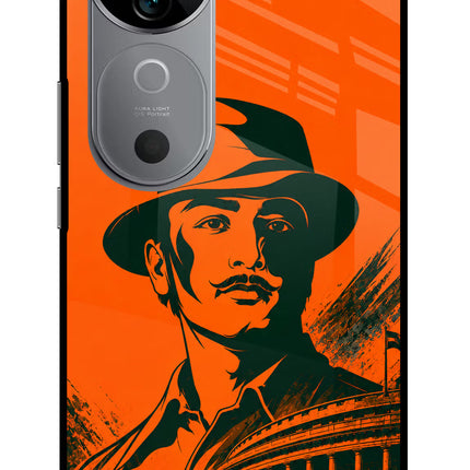 Bhagat Singh Legacy Vivo V40 5G Glass Case Back Cover by Casekaro