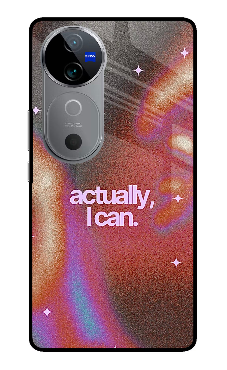 Pink Aura Vivo V40 5G Back Cover, Glass case