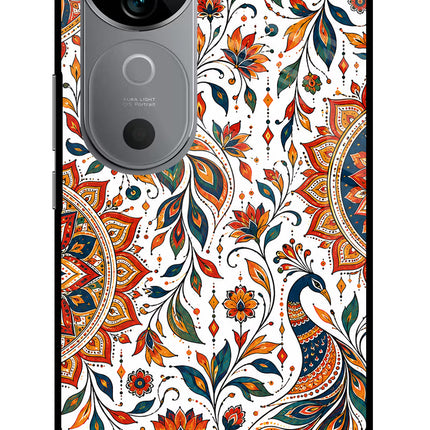 White Mayura Vivo V40 5G Glass Case