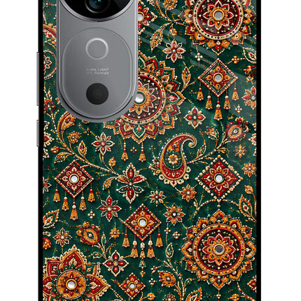 Green Pataka Vivo V40 5G Glass Case