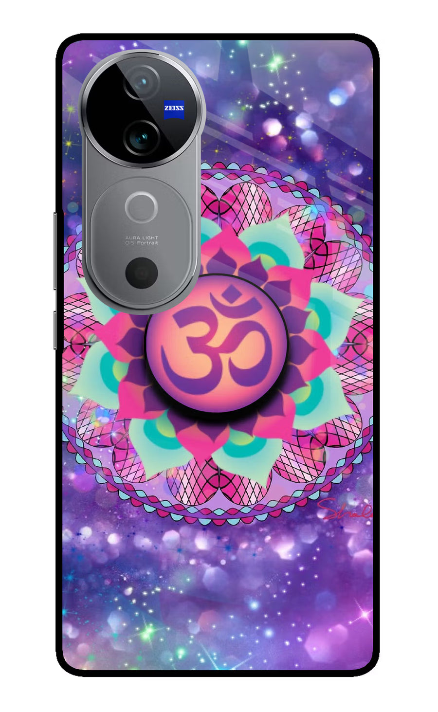 Om Purple Vivo V40 5G Pop Case, Metal case
