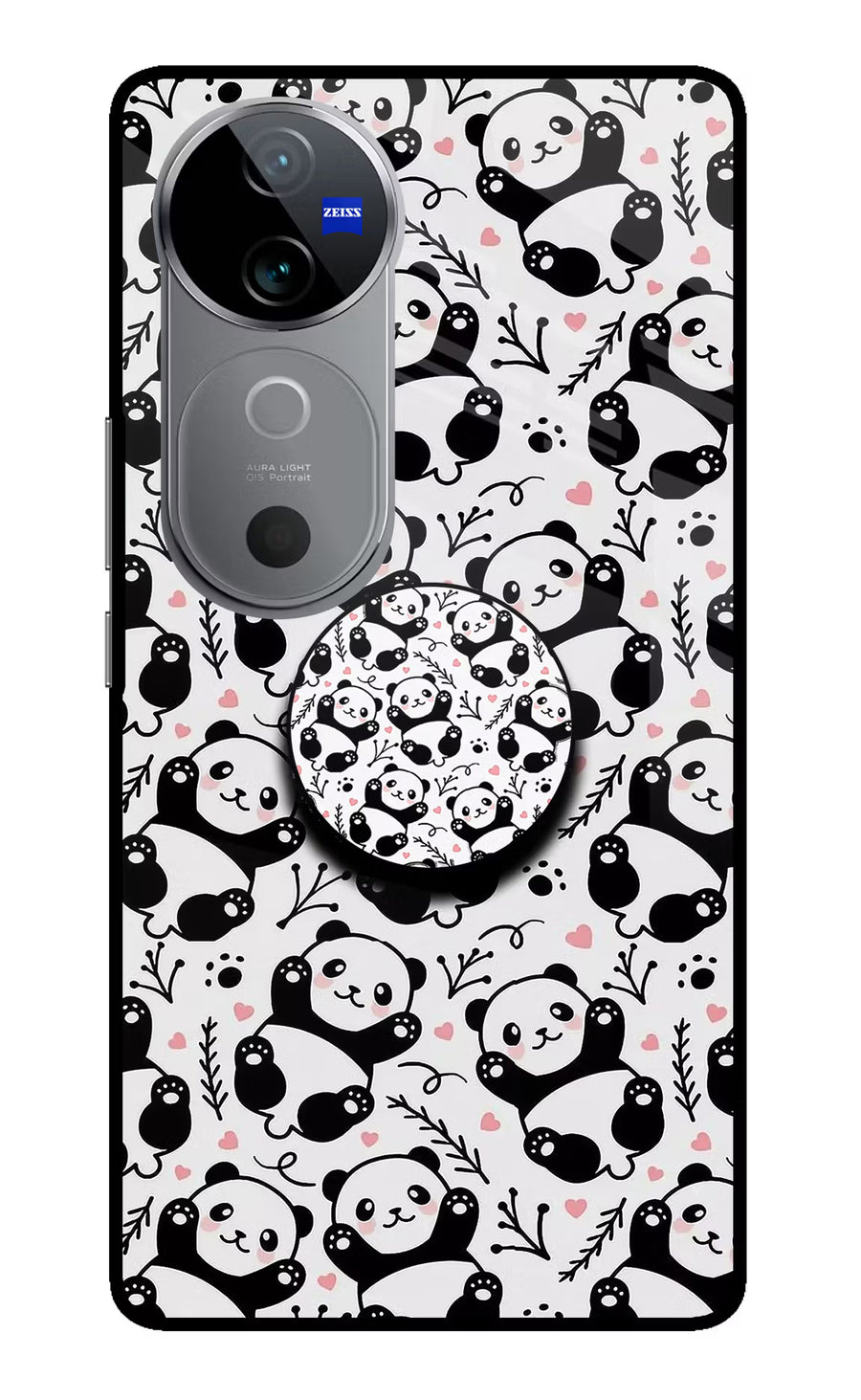 Cute Panda Vivo V40 5G Pop Case, Metal case