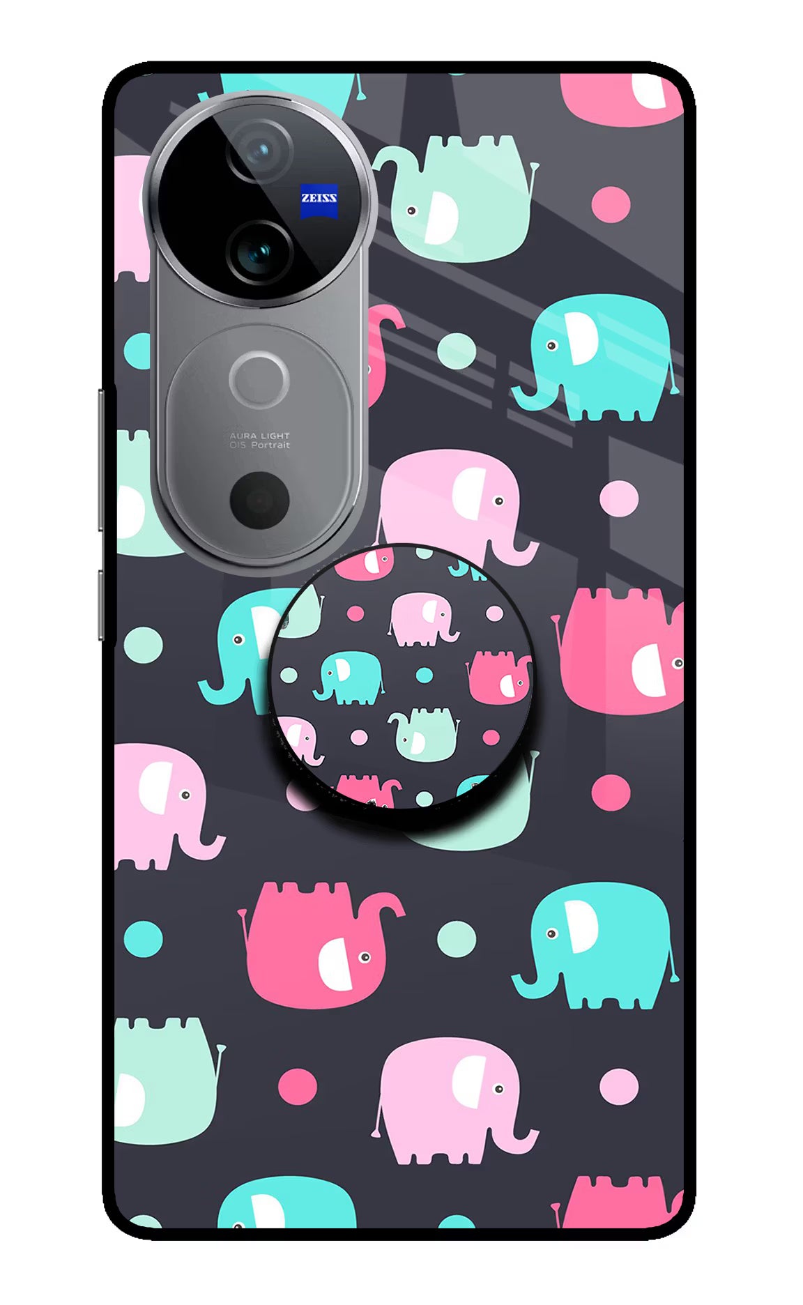 Baby Elephants Vivo V40 5G Pop Case by Casekaro