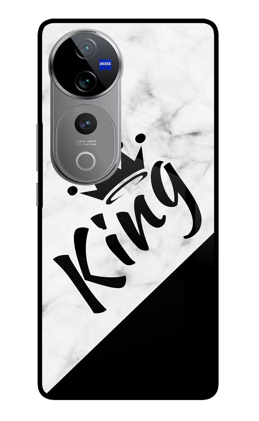 King Vivo V40 Pro 5G Back Cover, Glass case