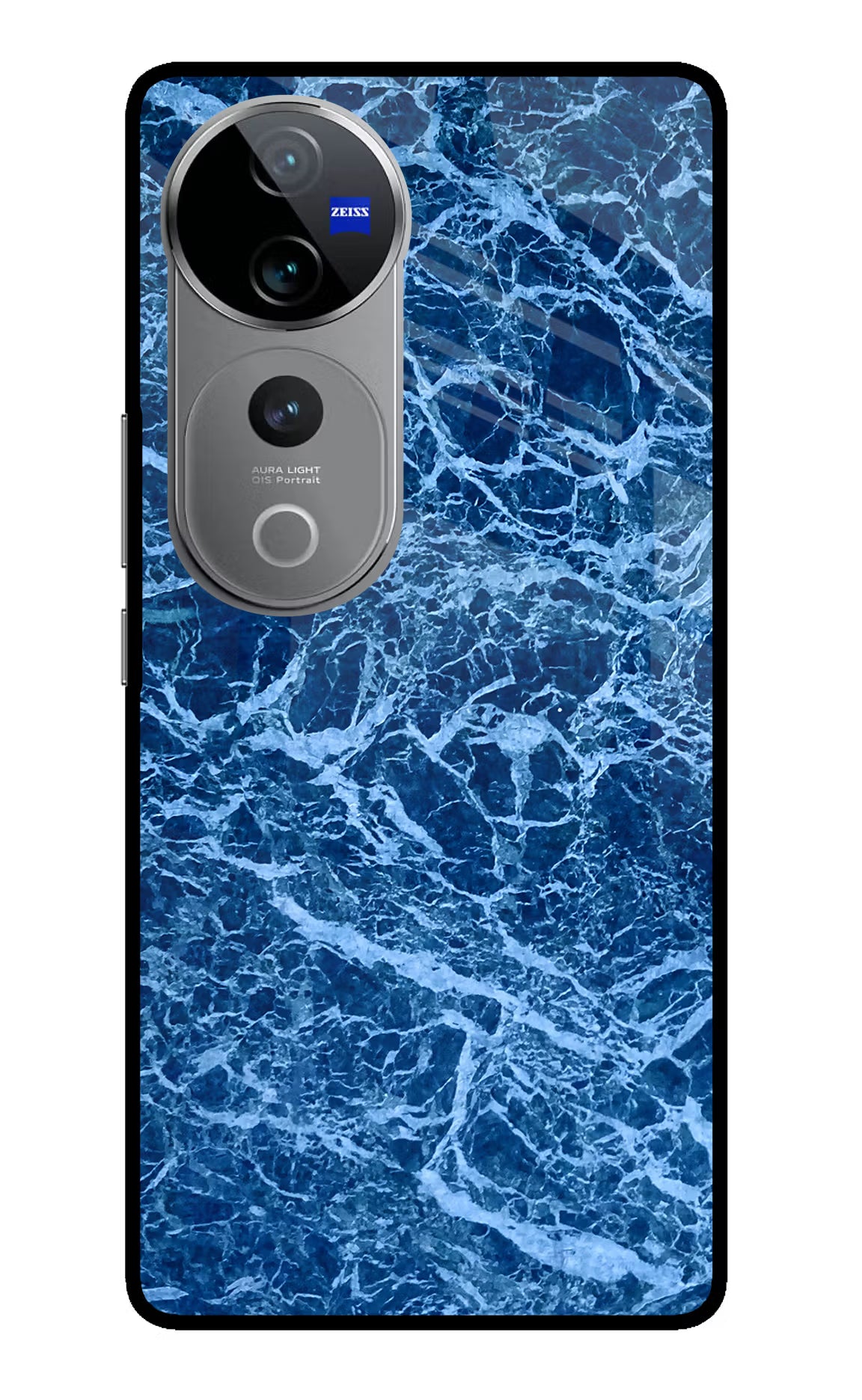Blue Marble Vivo V40 Pro 5G Glass Case Back Cover by Casekaro