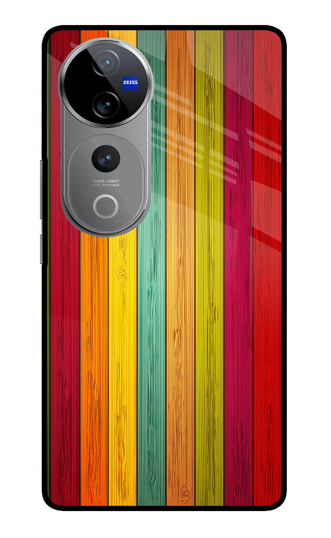 Multicolor Wooden Vivo V40 Pro 5G Back Cover